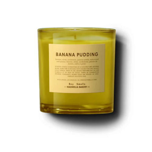 Boy Smells Candle Banana Pudding