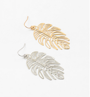 Filigree Leaf Earrings