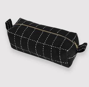 Small Grid Stitch Toiletry Bag