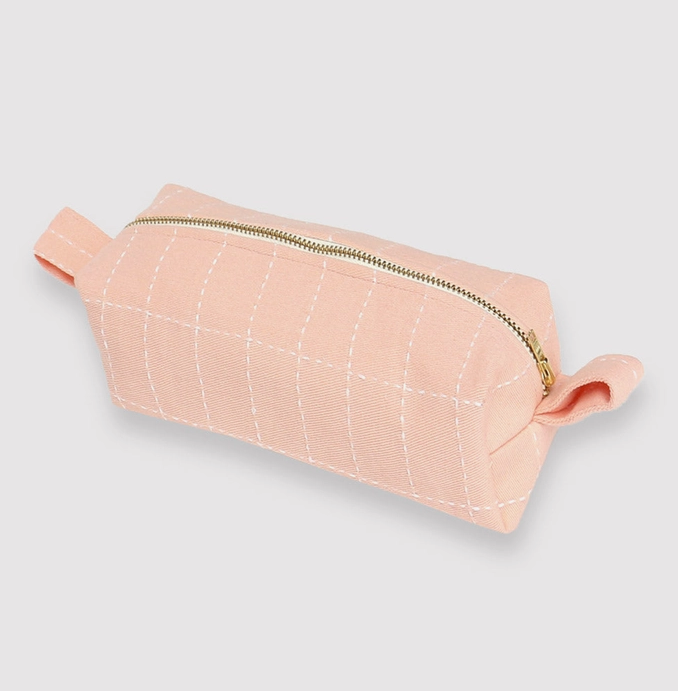 Small Grid Stitch Toiletry Bag