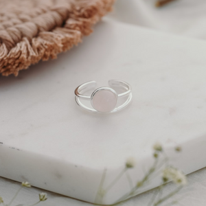 Glee Sophia Ring Rosę Quartz