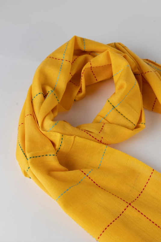 Goldenrod Kantha Scarf