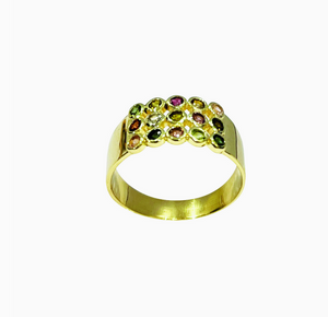 Sophie Deschamps  Eclat Multi Color Tourmaline Ring