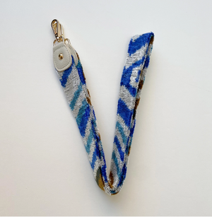 Blue & Tan Ikat Strap