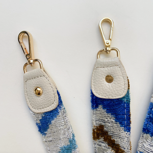 Blue & Tan Ikat Strap