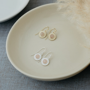 Glee Lila Earrings Rose Quartz