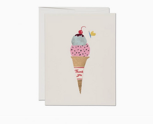 Ice Cream Cone Thank You Card