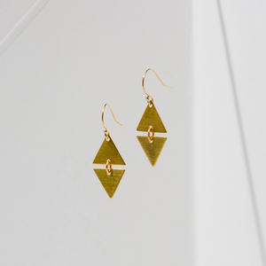 Larissa Loden Alta Earrings Brass