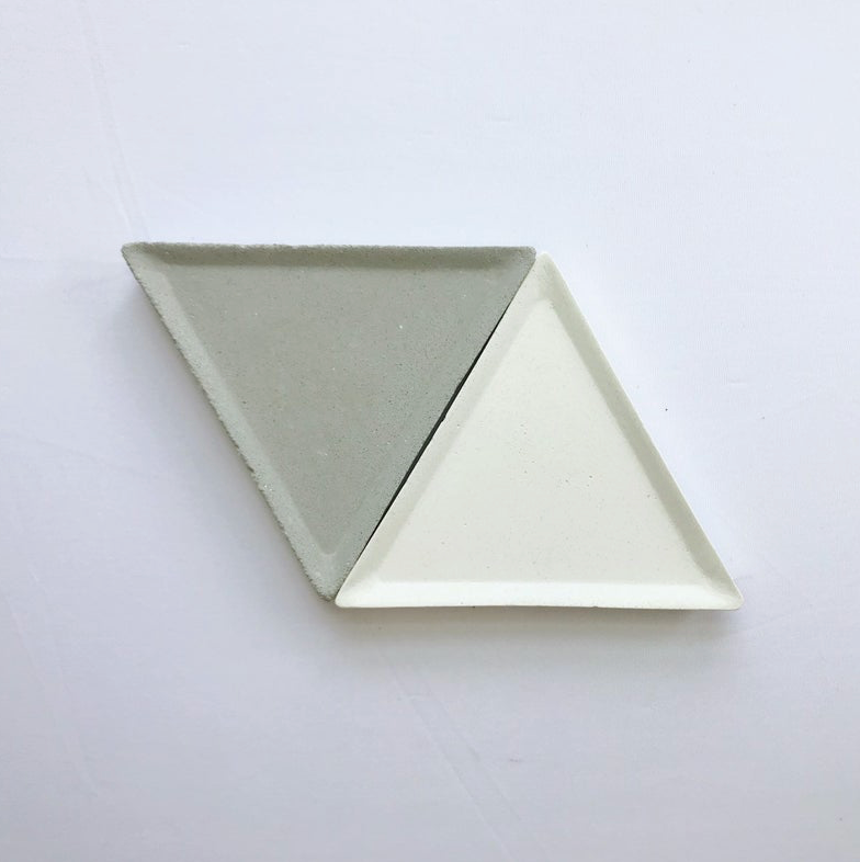 Concrete Triangular Tray