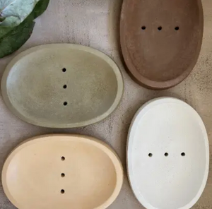 Concrete Oval Soap Dish