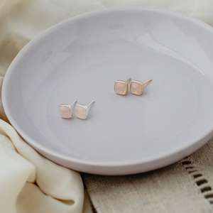 Glee Quinn Studs Rose Quartz