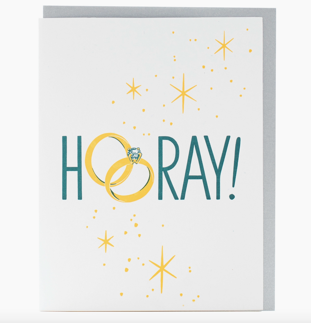 Hooray Engagement Card