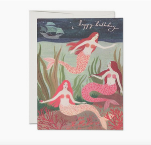 Mermaids Birthday Card