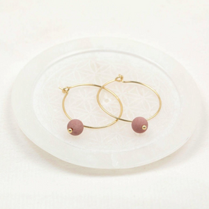 Glee Bellamy Hoops Pink Rhodonite