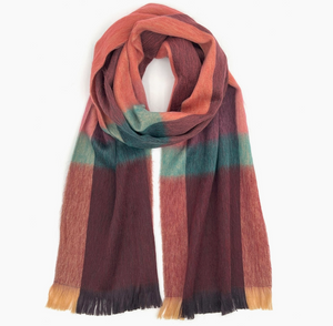 Alpaca Plaid Scarf Sangria