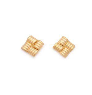 Leah Alexandra Weave Earrings Gold