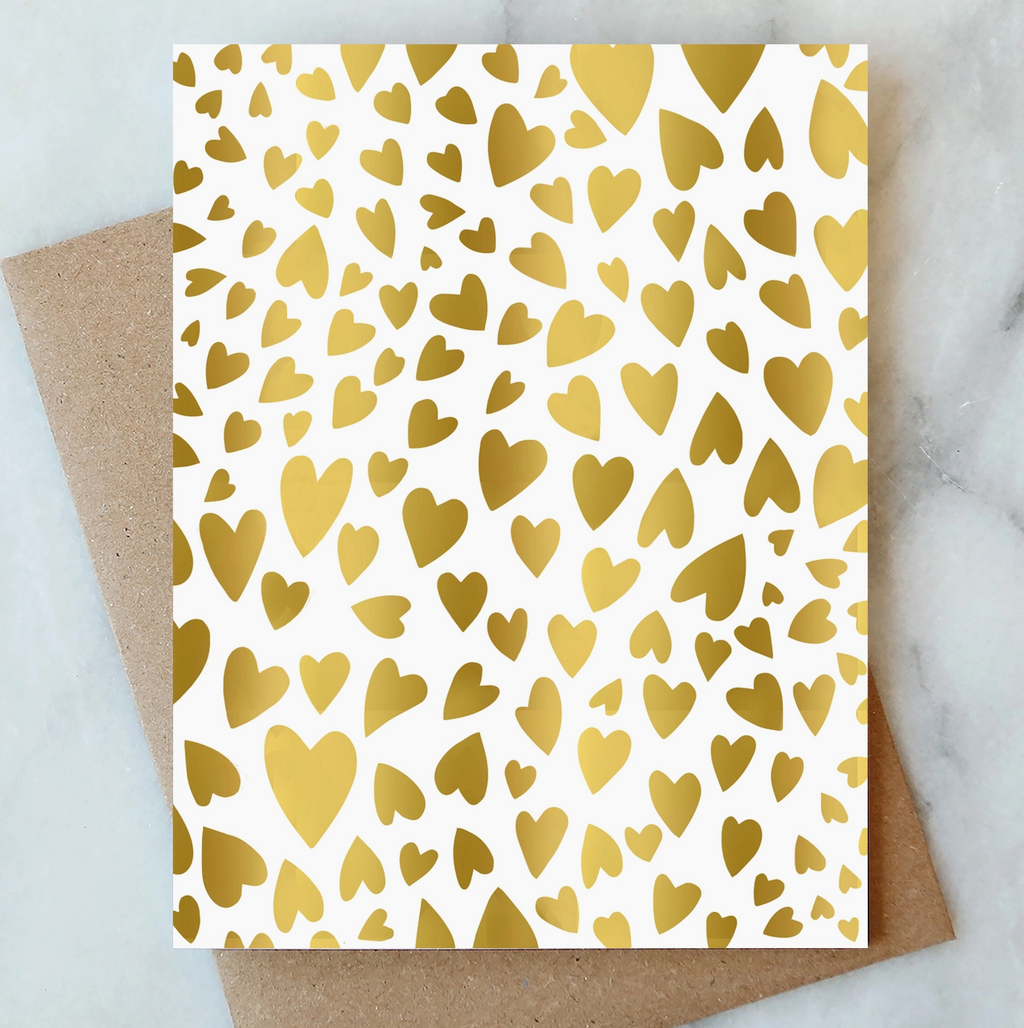 Gold Hearts Card