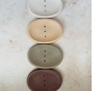 Concrete Oval Soap Dish