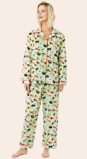 The Cat's Pajamas Sushi Cotton Pajama Wasabi