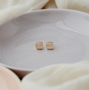 Glee Quinn Studs Rose Quartz