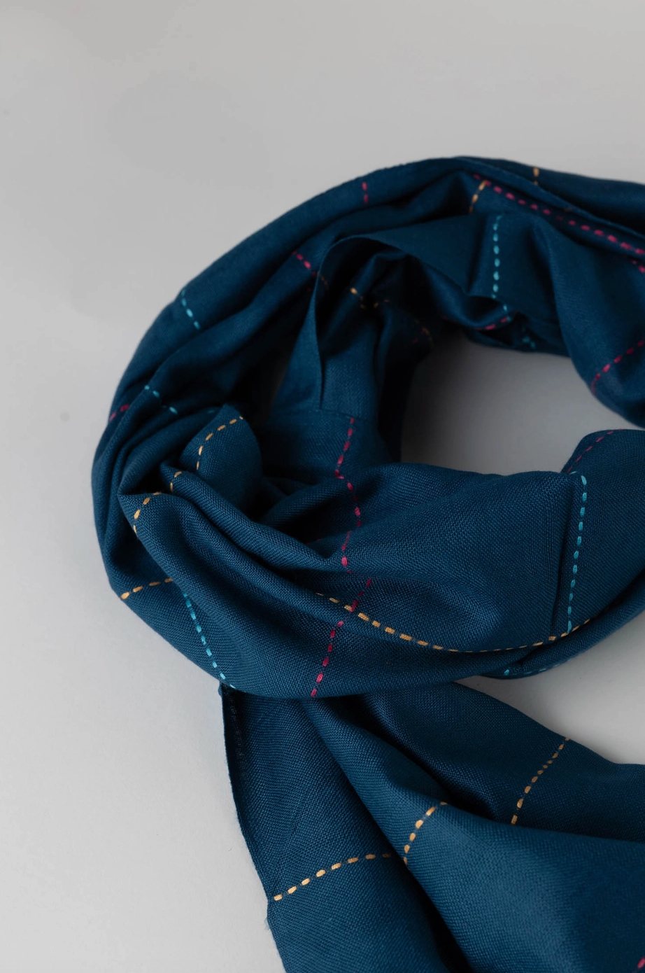 Deep Blue Kantha Scarf