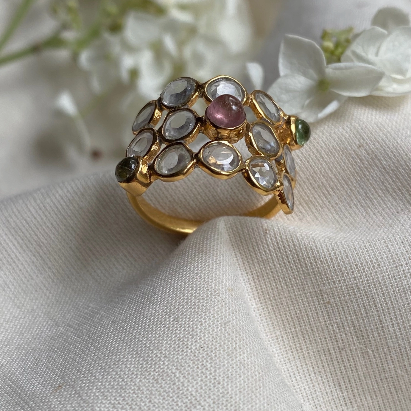 Sophie Deschamps Crystal & Tourmaline Ring