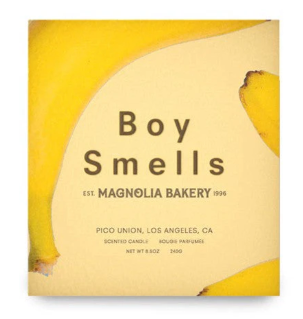 Boy Smells Candle Banana Pudding