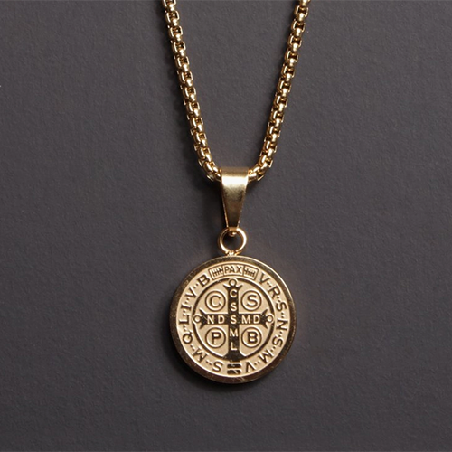 Gold St. Benedict Pendant