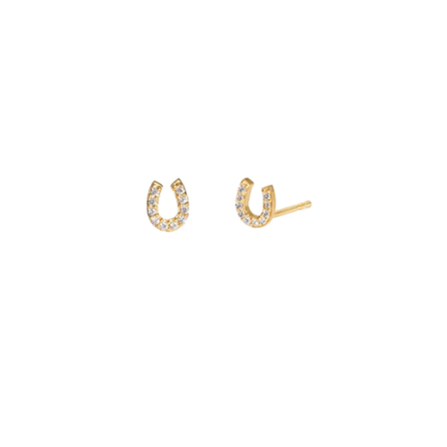 Leah Alexandra Tiny Horseshoe Studs