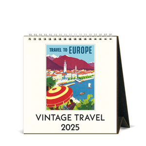 Cavallini Desk Calendar Vintage Travel