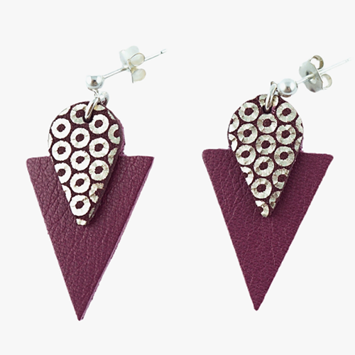 Studs Triangular Plum