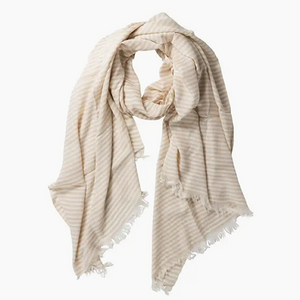 Nicely Neutral Striped Scarf