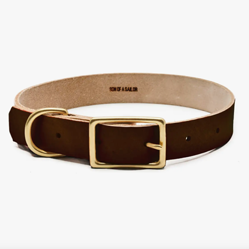 Willis Pet Collar Dark Brown Large