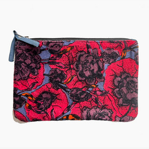 Napoli Velvet Pouch Poppies Pink